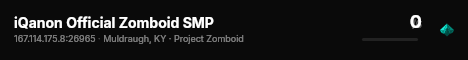 iQanon Official Zomboid SMP live status badge