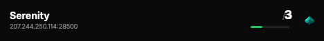 Serenity live status badge