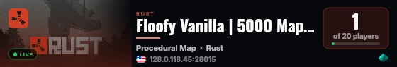 Floofy 5x | Small Map | Carbon live status badge