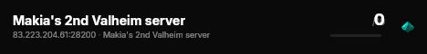 Makia's 2nd Valheim server live status badge