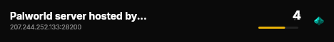 Palworld server hosted by G-Portal live status badge