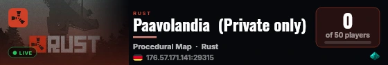 Paavolandia  (Private only) live status badge