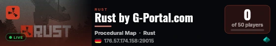 Rust by G-Portal.com live status badge