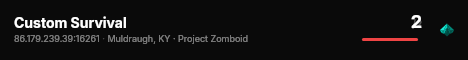 Custom Survival live status badge