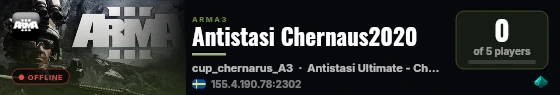 Antistasi Chernaus2020 live status badge