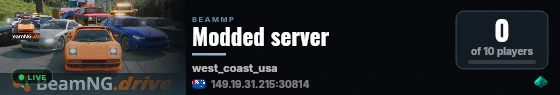 Modded server live status badge