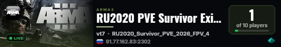 RU2020 PVE Survivor Exille Virolahti live status badge