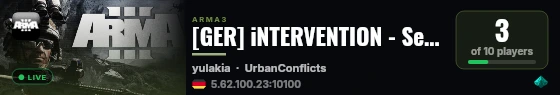 [GER] iNTERVENTION - Server #1 live status badge