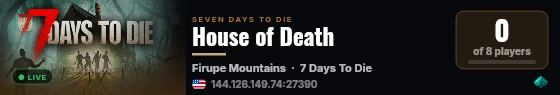 House of Death live status badge