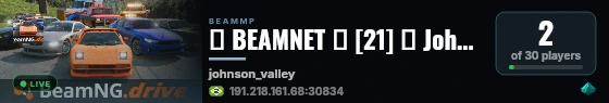 🔷 BEAMNET 🔷 [21] 🟡 Johnson Valley | Wüste / Desert live status badge