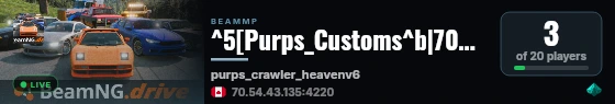 ^5[Purps_Customs^b|705Hustlers|^5Ontario Crawler Meets] live status badge