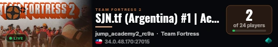 SJN.tf (Argentina) #1 | Academy | Jump live status badge
