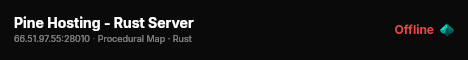 Pine Hosting - Rust Server live status badge