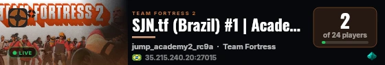 SJN.tf (Brazil) #1 | Academy | Jump live status badge