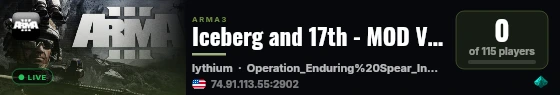 Iceberg and 17th - MOD VALIDATION live status badge