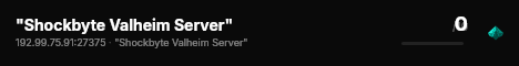 "Shockbyte Valheim Server" live status badge