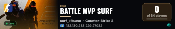 BATTLE MVP SURF live status badge
