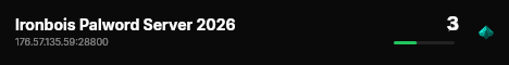 Ironbois Palword Server 2026 live status badge