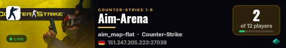 Aim-Arena live status badge