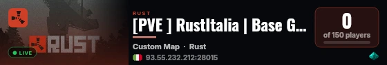 [PVE ] RustItalia | Base Guardians | SkinBox | BoatNoDecay | Su live status badge