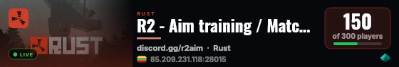 R2 - Aim training / Matchmaking / Facechecks - EU Main live status badge