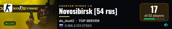 Novosibirsk [54 rus] live status badge