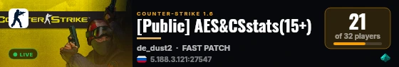 [Public] AES&CSstats(15+) live status badge