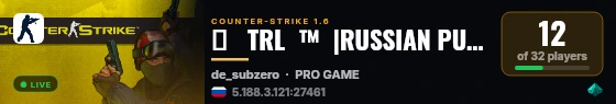 ➥   TRL  ™  |RUSSIAN PUBLIC (18+) live status badge