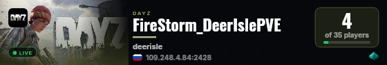 FireStorm_DeerIslePVE live status badge