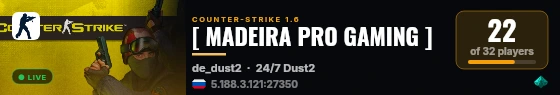 [ MADEIRA PRO GAMING ] live status badge