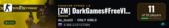 [ZM] DarkGames#FreeVIP [Resident Evil] live status badge