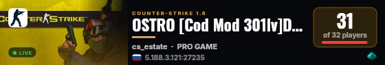 OSTRO [Cod Mod 301lv]Darmowy Vip dla SteamLosowanie VIPA live status badge