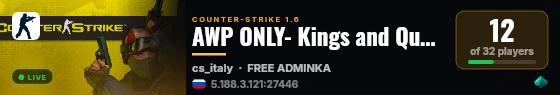 AWP ONLY- Kings and Queens live status badge