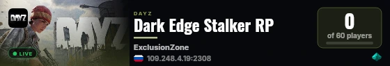 Dark Edge Stalker RP live status badge