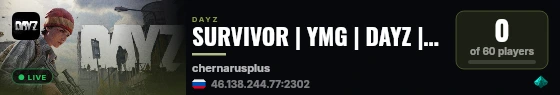 SURVIVOR | YMG | DAYZ | CHERNO 3PP | PVP live status badge