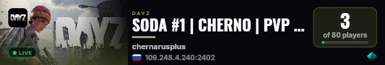 SODA #1 | CHERNO | PVP | LOOT+++ | 5 MAN MAX | RT | WIPE 04.09 live status badge