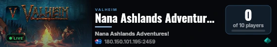 Nana Ashlands Adventures! live status badge