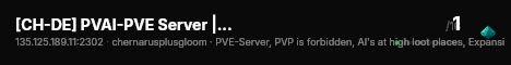 [CH-DE] PVAI-PVE Server | AI BOTS | Survivor-Missions live status badge