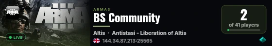 BS Community live status badge