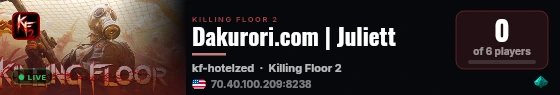 Dakurori.com | Juliett live status badge