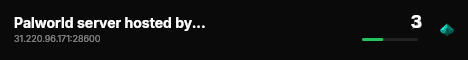 Palworld server hosted by G-Portal live status badge