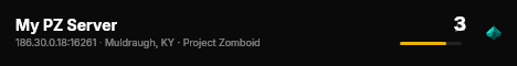 My PZ Server live status badge