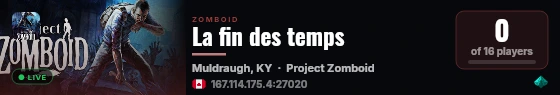 La fin des temps live status badge