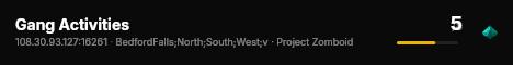 Gang Activities live status badge