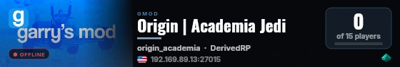 Origin | Academia Jedi live status badge