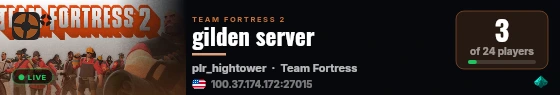 gilden server live status badge