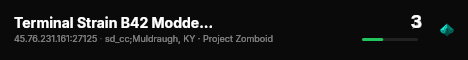 Terminal Strain B42 Modded PvE live status badge