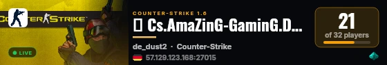 亗 Cs.AmaZinG-GaminG.De ® █   |͇̿V͇̿I͇̿P͇̿| █ live status badge