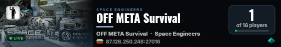 OFF META Survival live status badge