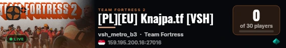 [PL][EU] Knajpa.tf [VSH] live status badge